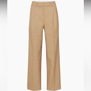 Babaton pleated pants camel